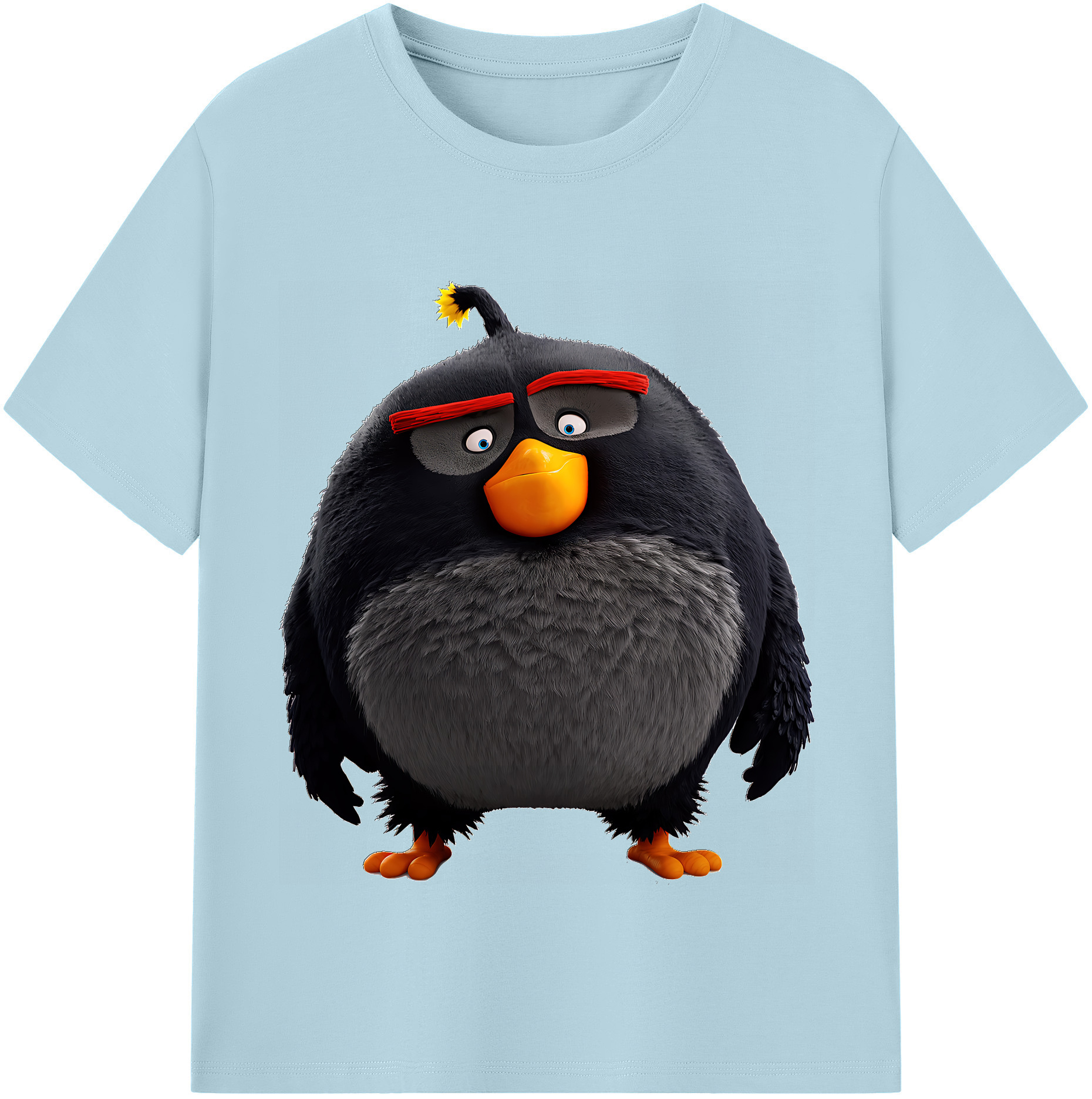 （画像用） Angry Birds アングリーバード 綿100％半袖Tシャツ（フロントプリント）